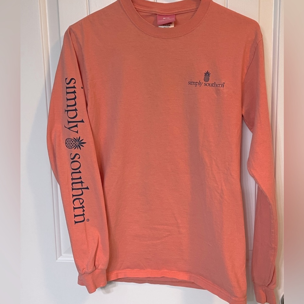 Simply Southern Coral Long Sleeve Shirt
